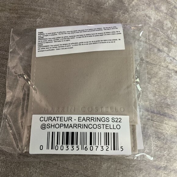 Marrin Costello Mystique Hoops Topaz Gold-Plated Sterling Silver Classic Mature - Picture 7 of 7